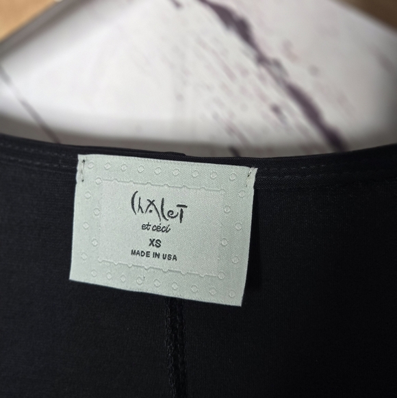 Chalet et Ceci Purple & Black Asymmetrical Tunic Top *minor flaw* - Picture 3 of 4